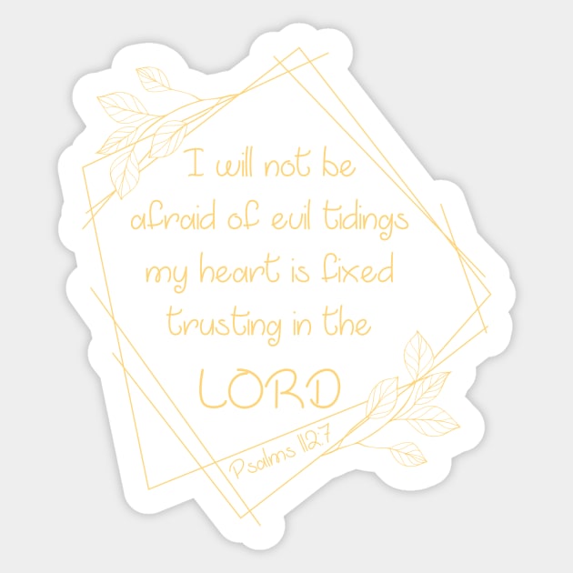 Christian Bible Verse: I Will Not Be Afraid Sticker by Destination Christian Faith Designs